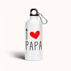 Botella cantimplora de aluminio para papá, I love papá 01