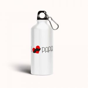 Botella cantimplora de aluminio para papá, I love papá 02
