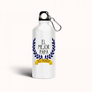 Botella cantimplora de aluminio para papá, el mejor papá del mundo 02