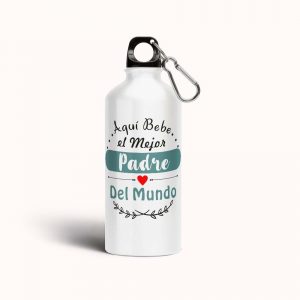 Botella cantimplora de aluminio para papá, bebe el mejor padre del mundo