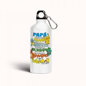 Botella cantimplora de aluminio para papá, papá pokemon