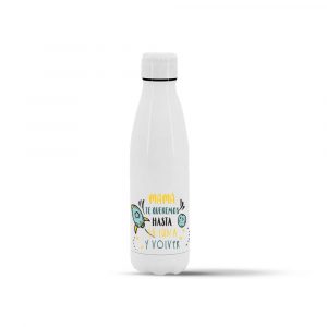 Botella termo de acero inoxidable regalo para mamá, hasta la luna y volver