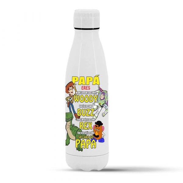 Botella termo de acero inoxidable regalo para papá, papá toy story