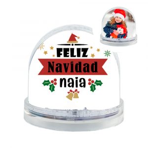 Bola de nieve, Feliz Navidad nombre personalizable