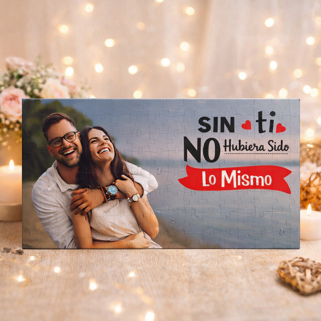 Puzzle rectangular de cartón, Personalizado, San Valentín, no hubiera sido lo mismo
