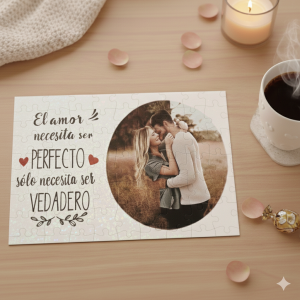 Puzzle rectangular de cartón, Personalizado, San Valentín, Amor verdadero