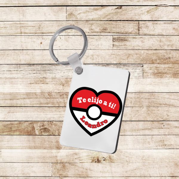 Llavero personalizado, San Valentín, te elijo a tí Pokemon