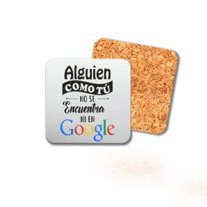 Posavasos de madera cuadrado, San Valentín, no se encuentra ni en Google