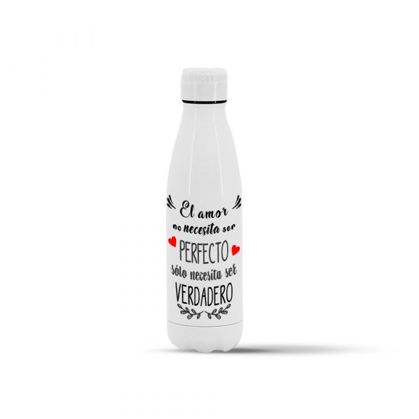 Botella termo de acero inoxidable, San Valentín, amor verdadero
