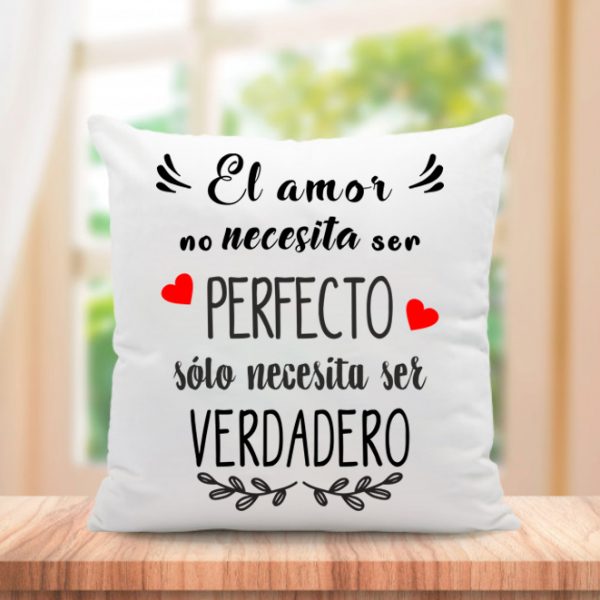 Cojín amor, amor verdadero