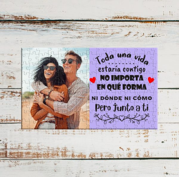 Puzzle rectangular de cartón, Personalizado, San Valentín, Toda una vida