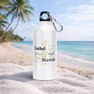 Botella cantimplora de aluminio, aniversario personalizable