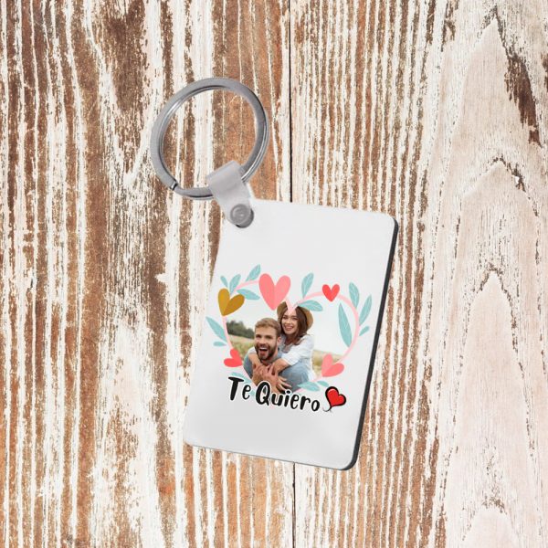 Llavero personalizado, San Valentín, Te quiero con foto