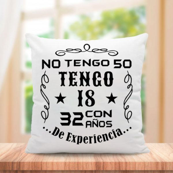 Cojín personalizado, cumpleaños, años de experiencia