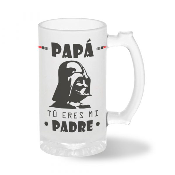 Jarra de cerveza de cristal, tú eres mi padre