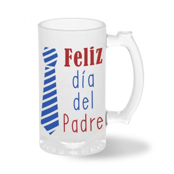 Jarra de cerveza de cristal, Feliz día del padre, corbata