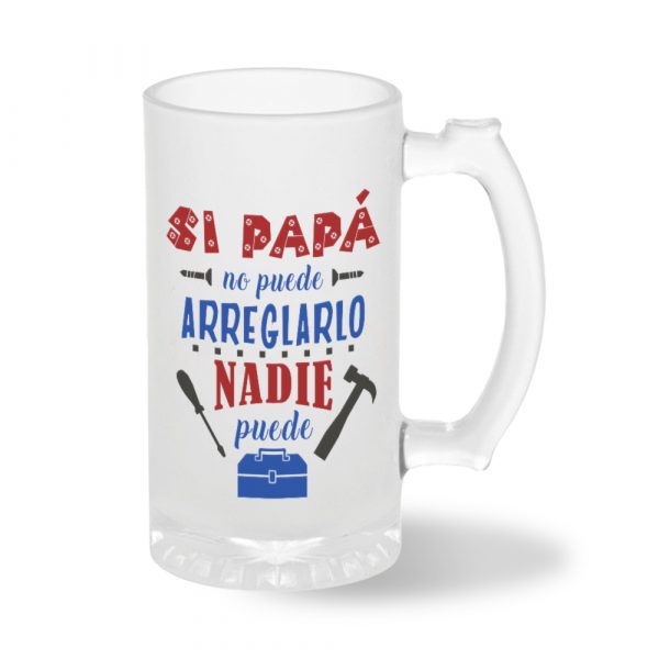 Jarra de cerveza de cristal, no puede arreglarlo