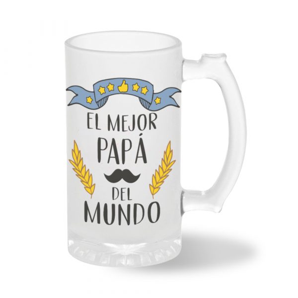 Jarra de cerveza de cristal, el mejor papá del mundo