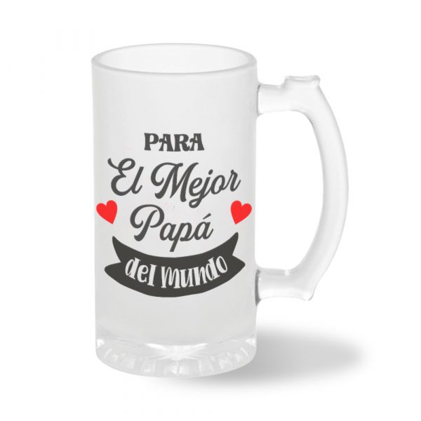 Jarra de cerveza de cristal, el mejor papá del mundo