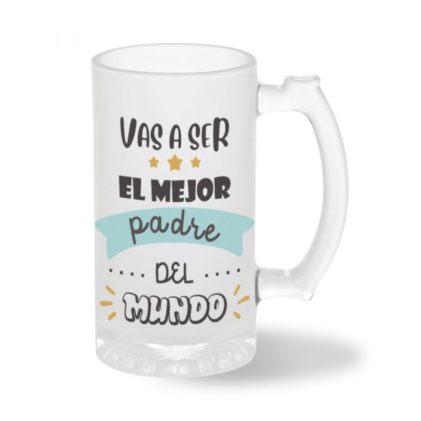 Jarra de cerveza de cristal, vas a ser el mejor padre del mundo