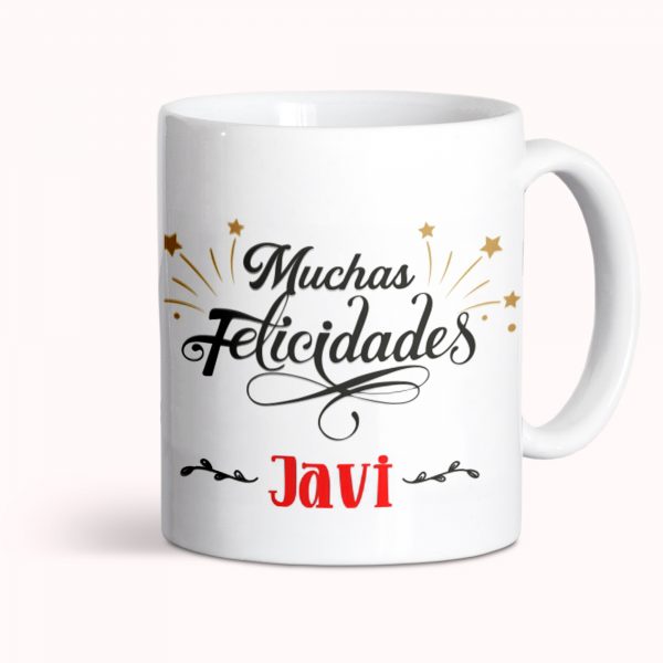 Taza de cerámica personalizada, cumpleaños, Muchas felicidades