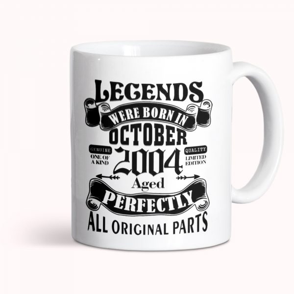 Taza de cerámica personalizada, cumpleaños, Legends