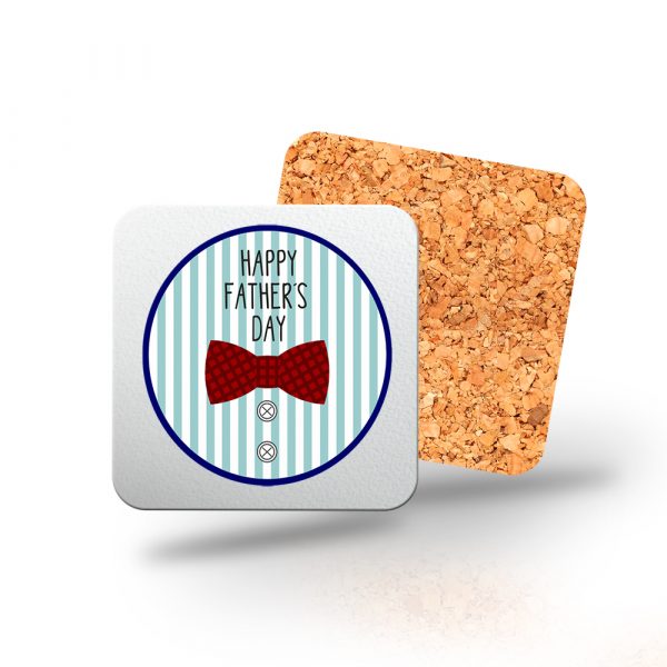 Posavasos de madera cuadrado, Día del padre, happy father's day