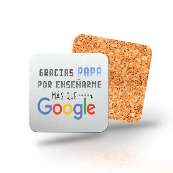 Posavasos de madera cuadrado, Día del padre, más que google