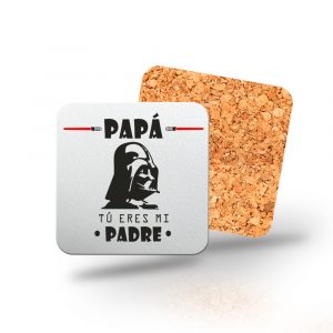 Posavasos de madera cuadrado, Día del padre, tú eres mi padre