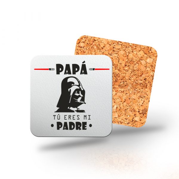 Posavasos de madera cuadrado, Día del padre, tú eres mi padre