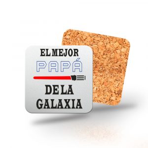 Posavasos de madera cuadrado, Día del padre, el mejor papá de la galaxia