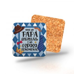 Posavasos de madera cuadrado, Día del padre, un papá genial