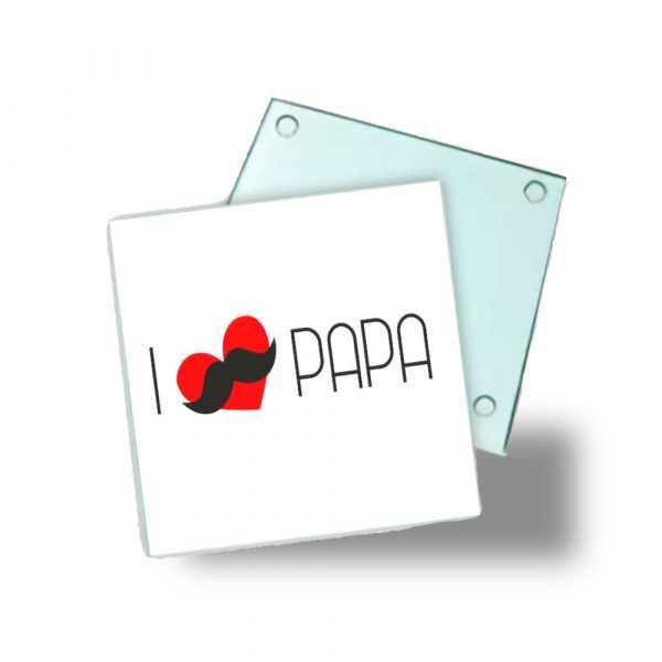 Posavasos de cristal para papá, i love papá 02