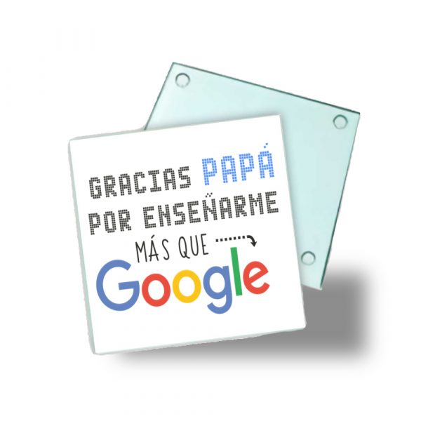 Posavasos de cristal para papá, enseñarme más que Google