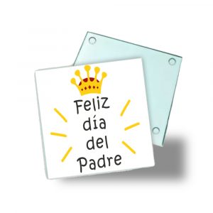 Posavasos de cristal para papá, Feliz día del padre, corona