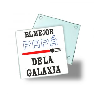 Posavasos de cristal para papá, el mejor papá de la galaxia