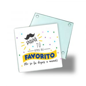 Posavasos de cristal para papá, eres mi favorito