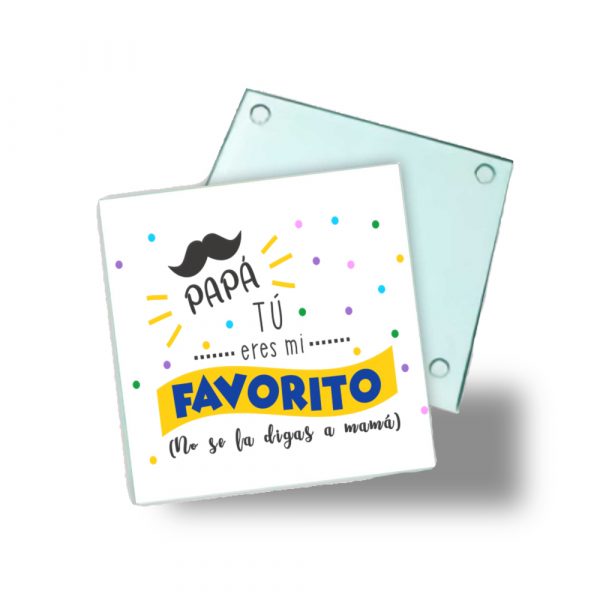 Posavasos de cristal para papá, eres mi favorito