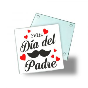 Posavasos de cristal para papá, Feliz día del padre, bigote