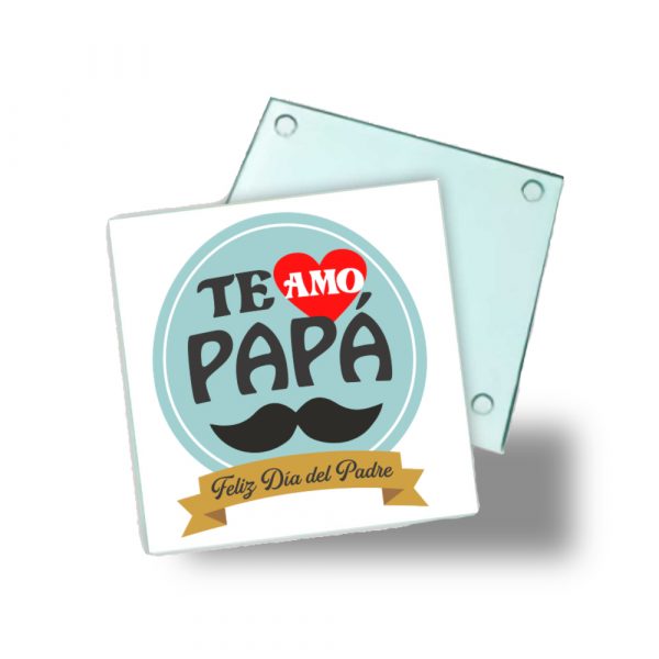Posavasos de cristal para papá, te amo papá