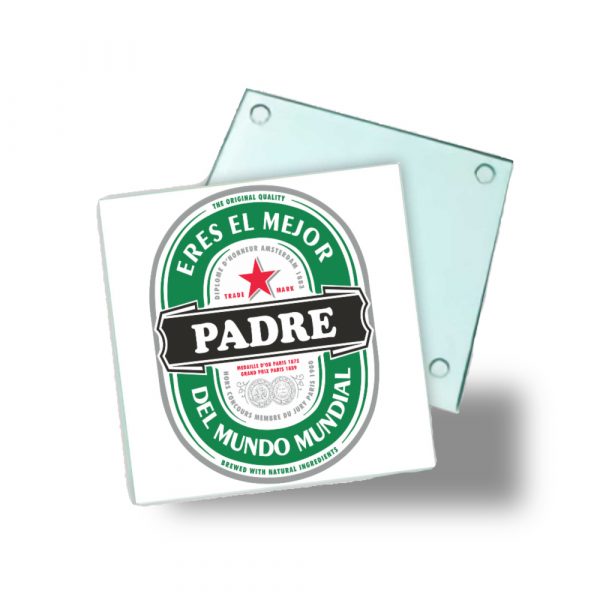 Posavasos de cristal para papá, eres el mejor, cerveza