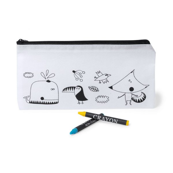 Estuche de tela con pintura para colorear