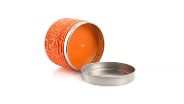 Vela aromática con tapa metálica y cuerpo revestido de hilo, Ref.:9718 - Imagen 4