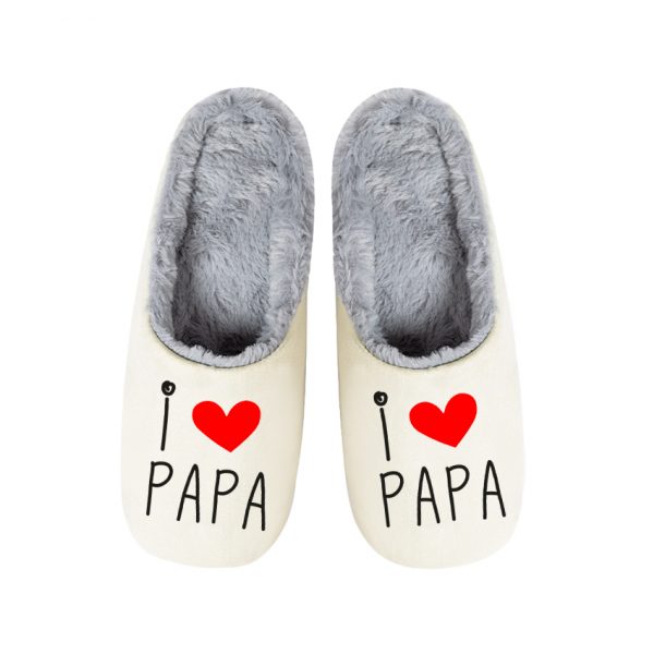 Pantuflas / Zapatillas de casa, día del padre, i love papa
