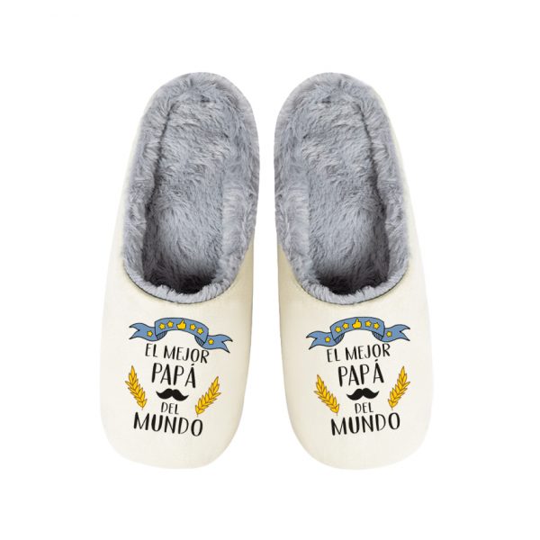 Pantuflas / Zapatillas de casa, día del padre, el mejor papá del mundo