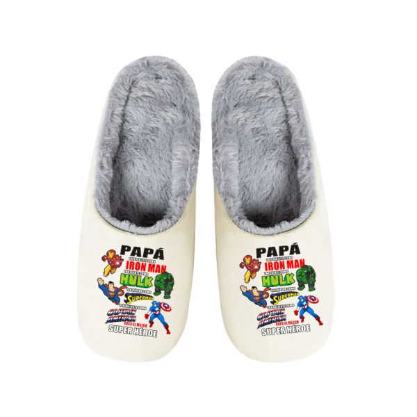 Pantuflas / Zapatillas de casa, día del padre, papá superhéroes 02