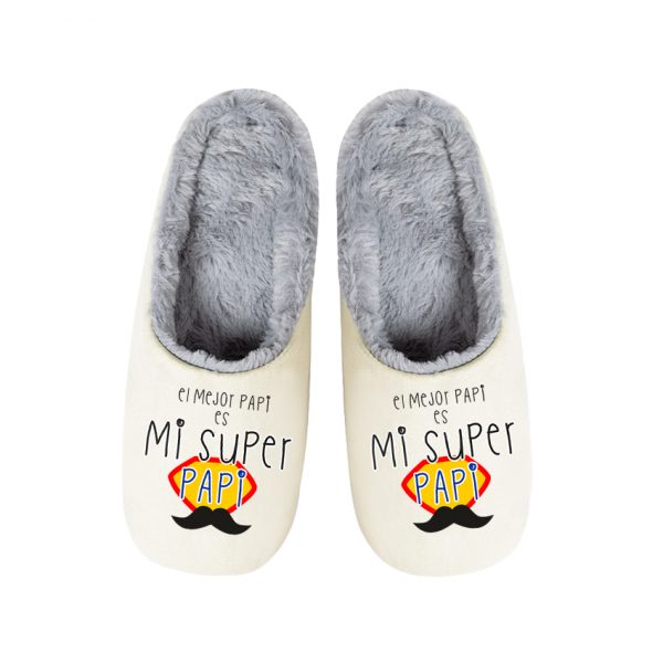 Pantuflas / Zapatillas de casa, día del padre, mi super papi