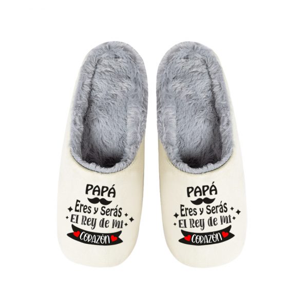 Pantuflas / Zapatillas de casa, día del padre, el rey de mi corazón