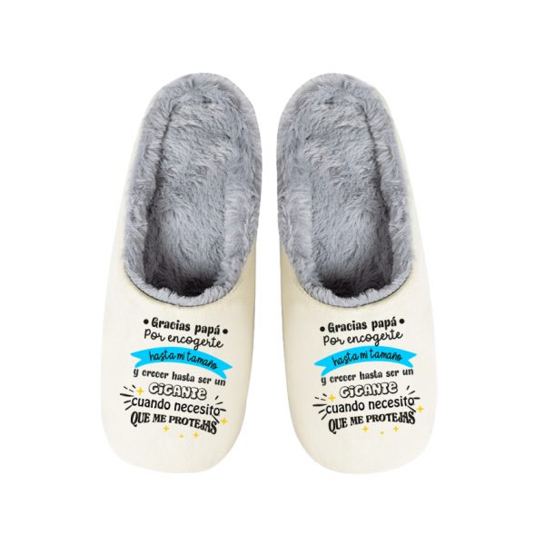 Pantuflas / Zapatillas de casa, día del padre, gracias papá