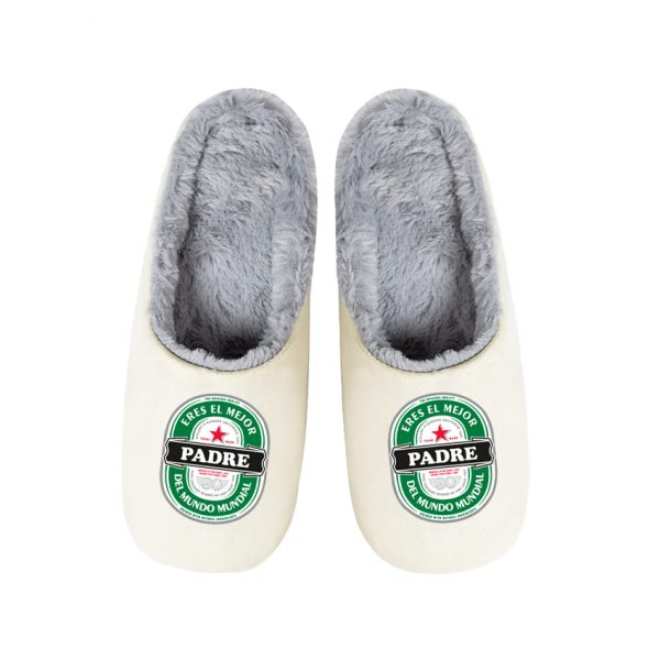 Pantuflas / Zapatillas de casa, día del padre, el mejor padre del mundo, cerveza